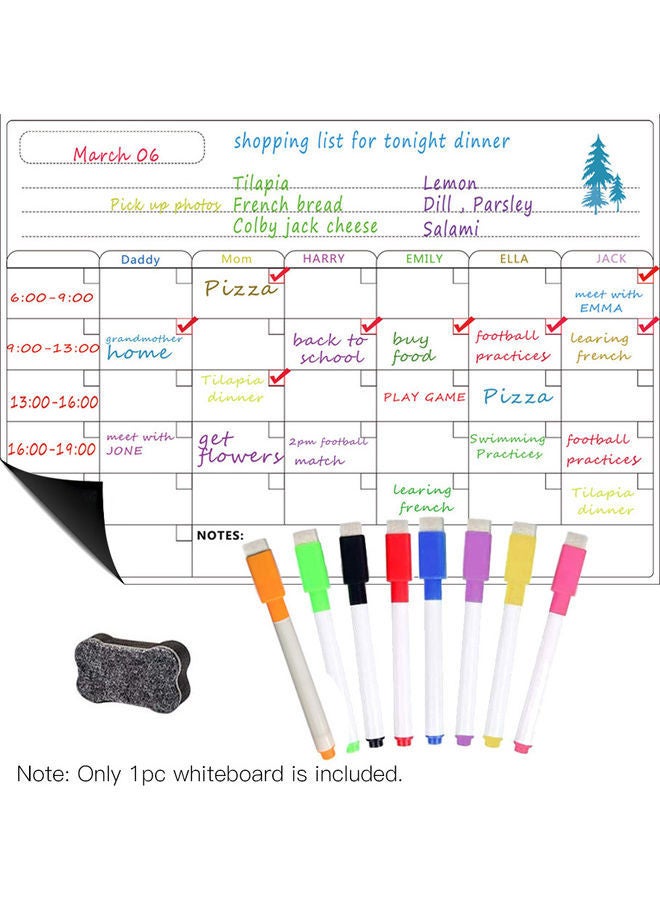 NIBEMINENT Magnetic Dry Erase Board For Weekly Monthly Schedule White - Image 2
