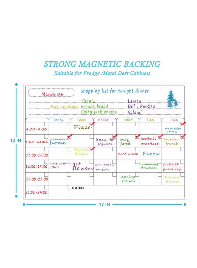 NIBEMINENT Magnetic Dry Erase Board For Weekly Monthly Schedule White - Image 4