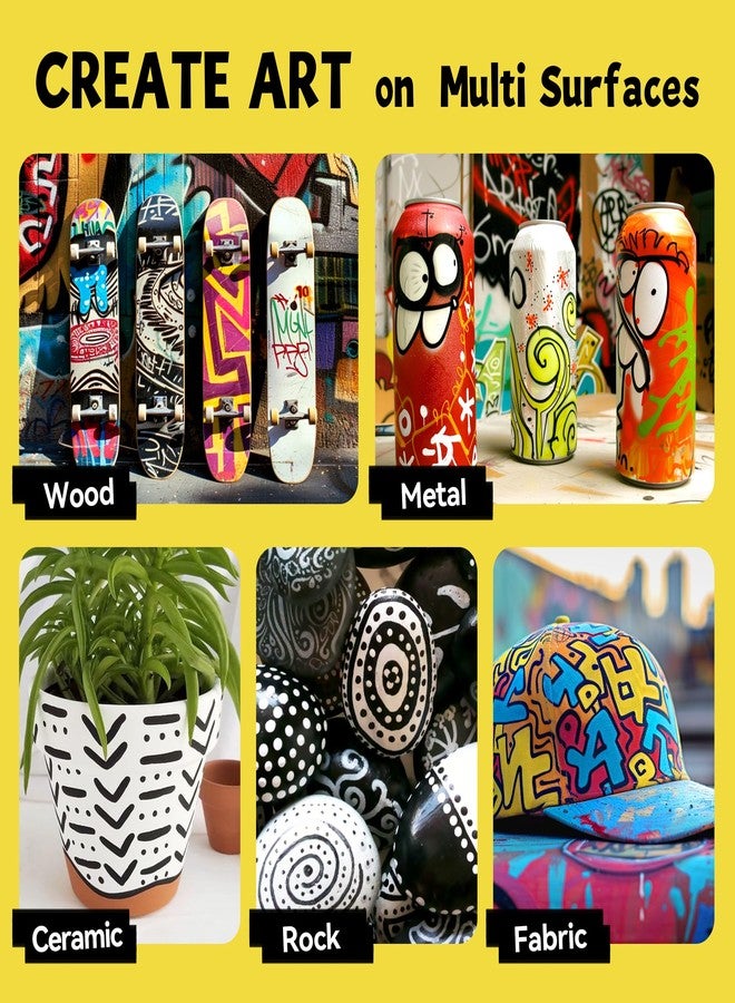 SRUOLOC 3 Jumbo Permanent Markers Black, 15mm Thick Wide Tip, Large Acrylic Paint Markers for Rock Painting, Poster, Graffiti, Stone, Ceramic, Glass, Wood, Canvas - Image 5