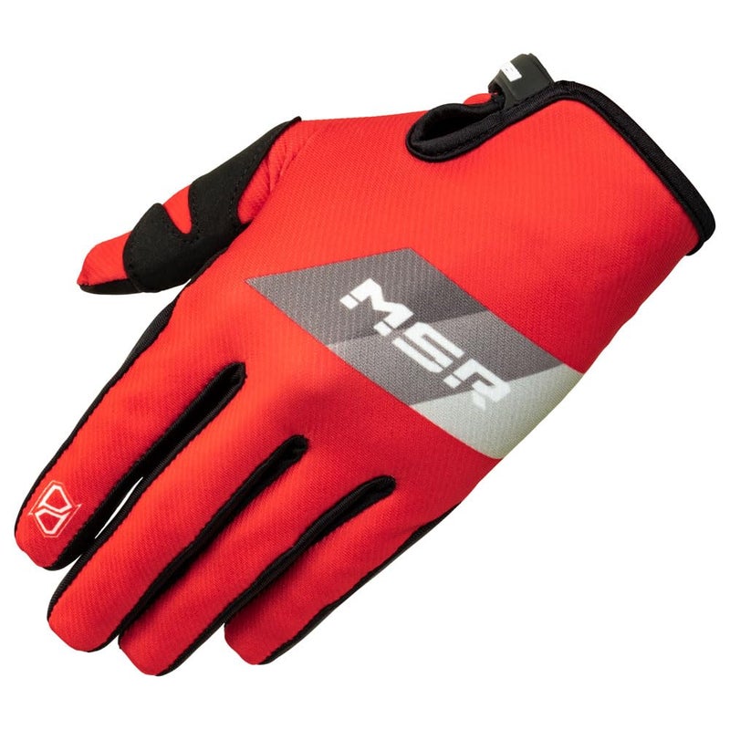 MSRâ„¢ Axxis Proto Riding Gloves â€“ Medium - Unisex Red/Grey â€“ Lightweight Motocross, MTB, BMX & Powersports Gloves for Men & Women - Image 1
