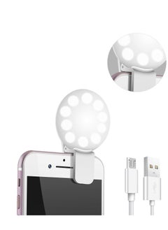 KASTWAVE Selfie Ring Clip Light, Mini Selfie Light, Selfie Fill Light Ring for Phone with LED Ring Light, Clip-on Ring Lights, Bright LED Light Perfect for Photos, Videos, & Vlogs, Ideal Gifts for Women  - Image 1
