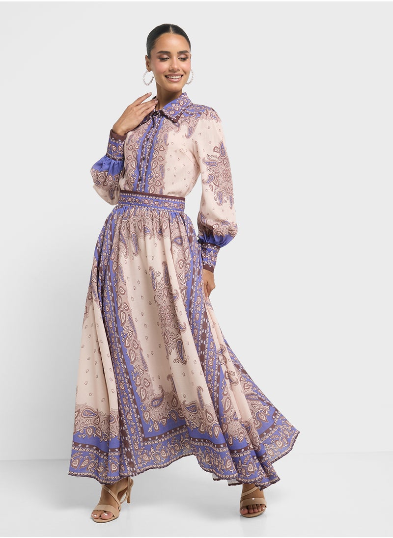 Khizana Printed Top & Skirt Set  - Image 1