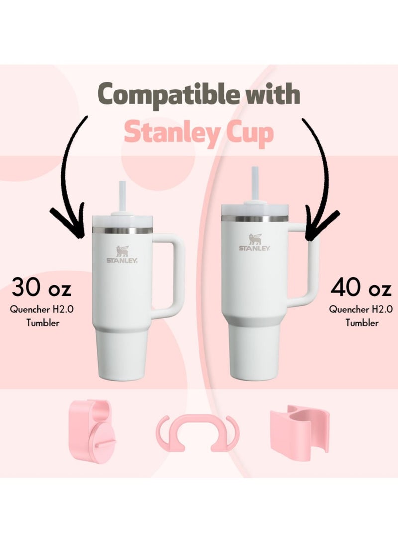 Set of 3 Pcs Accessories for Stanley 40oz Quencher H2.0 Tumbler, Includes Double-sided Hook, Chapstick Lip Balm Holder and Ring  Jewelry Holder, Accessories for Stanley Cup H2.0 Tumbler 30oz 40oz 64oz  - Image 5