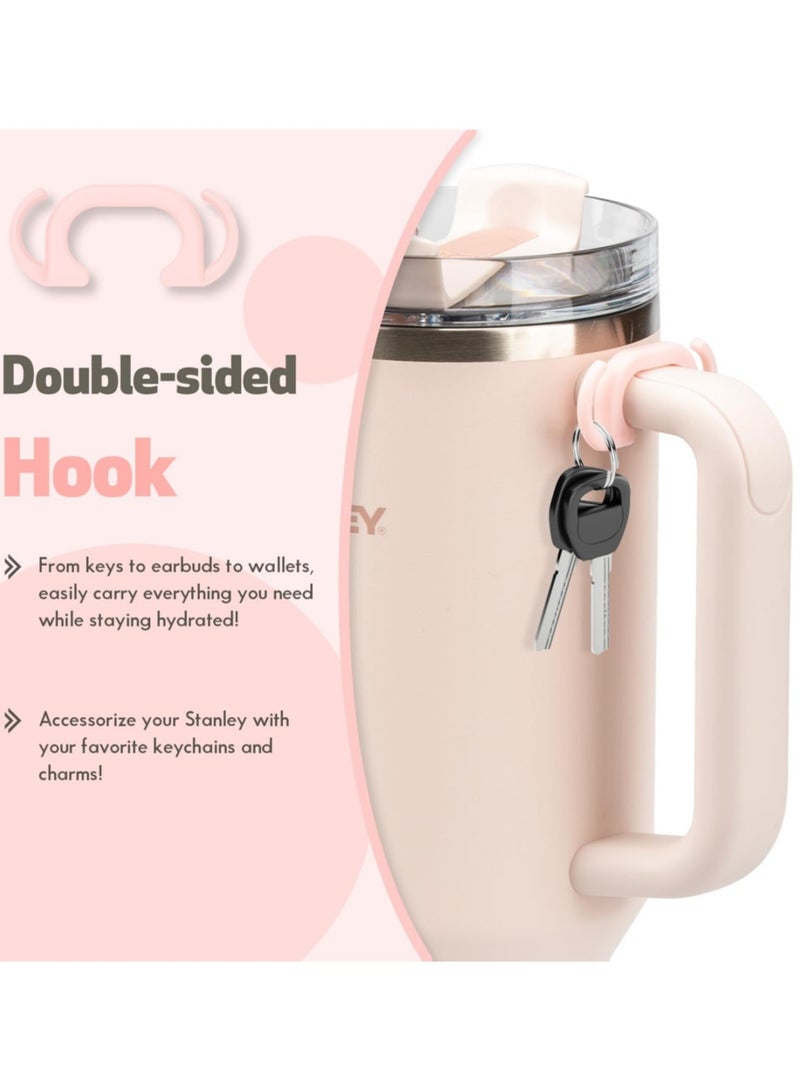 Set of 3 Pcs Accessories for Stanley 40oz Quencher H2.0 Tumbler, Includes Double-sided Hook, Chapstick Lip Balm Holder and Ring  Jewelry Holder, Accessories for Stanley Cup H2.0 Tumbler 30oz 40oz 64oz  - Image 2