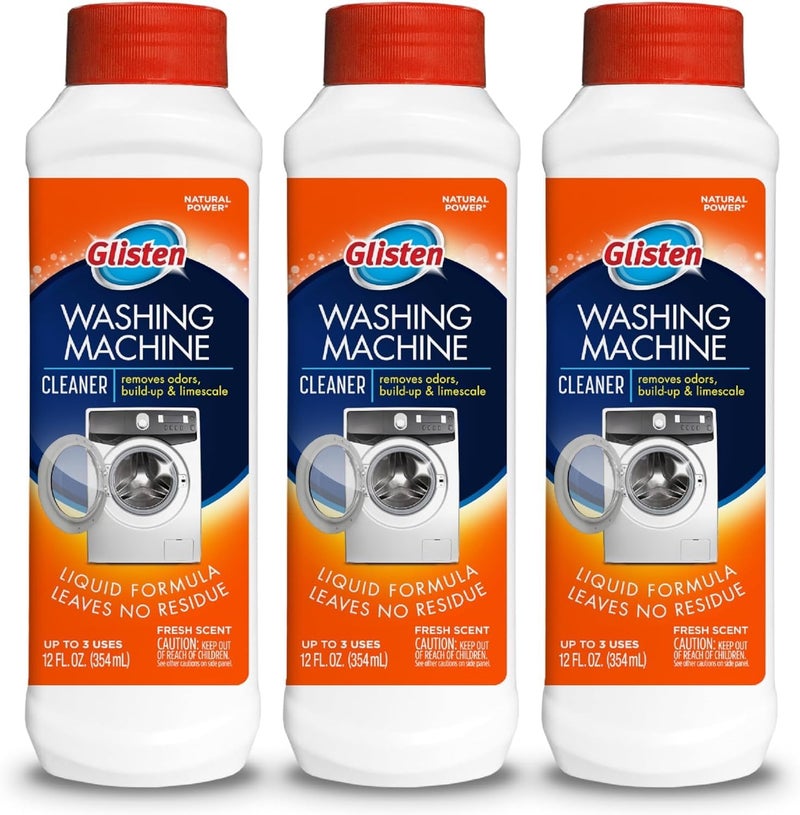 جليسين منظف ومزيل روائح للغسالات Washing Machine Magic Machine Cleaner، عبوة تحتوي على 3 زجاجات، بألوان متعددة. - Image 1