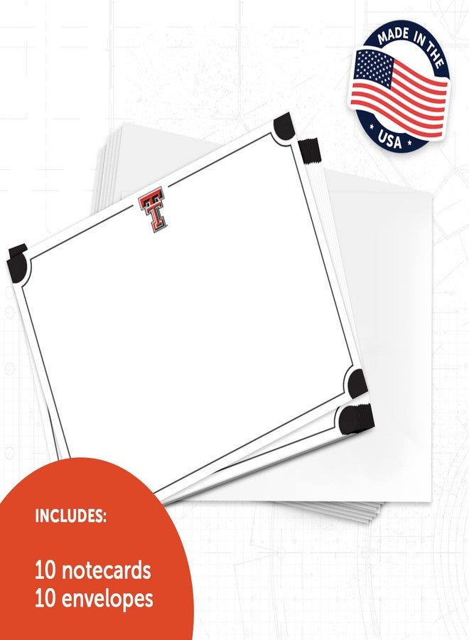Desert Cactus Texas Tech University 10 Pack Notecards Stationery Cardstock TTU Red Raiders Includes Envelopes Memo Party Thank You (Notecard 4a) - Image 2