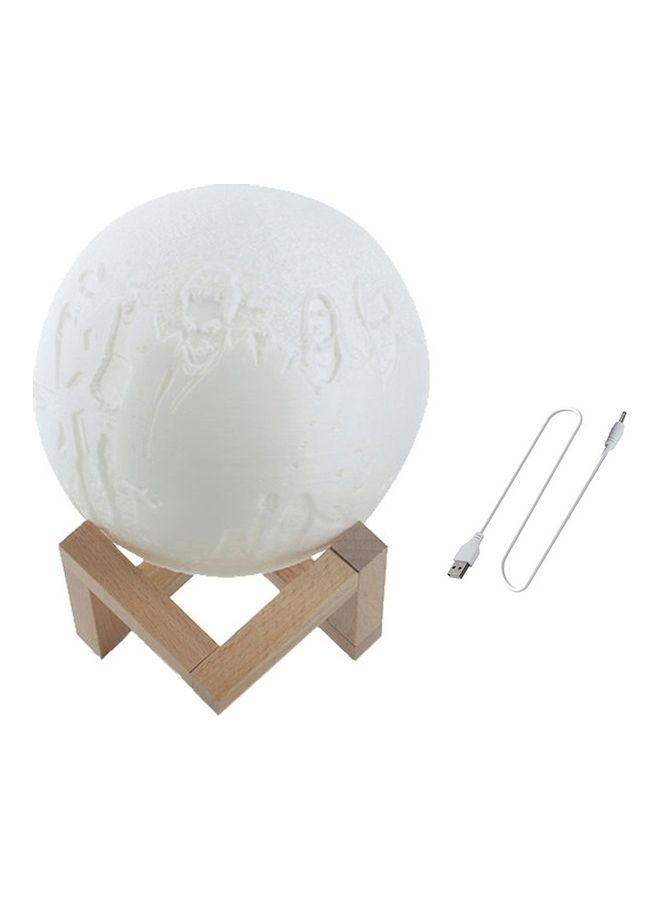 NIBEMINENT Customized Patted 3-Colour 3D Print Moon Lamp Multicolour 22 x 24cm - Image 2
