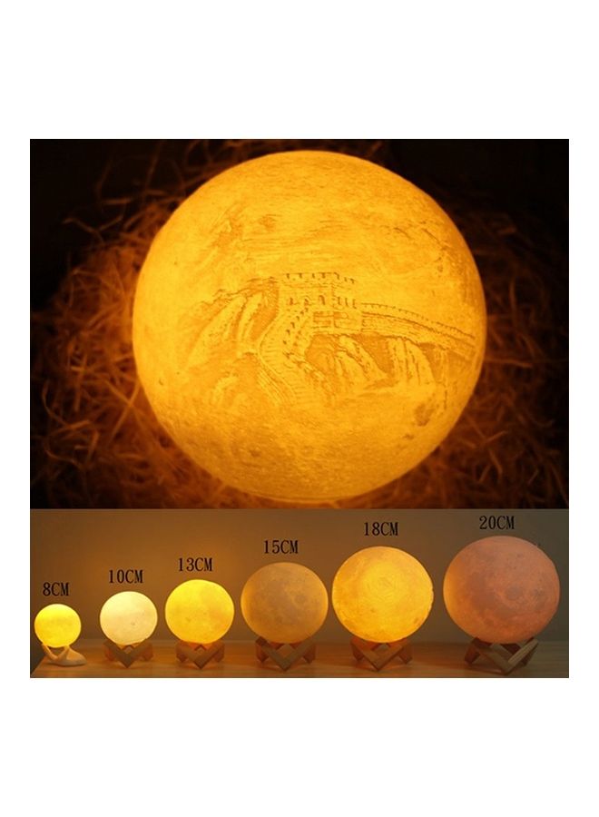 NIBEMINENT Customized Patted 3-Colour 3D Print Moon Lamp Multicolour 22 x 24cm - Image 5