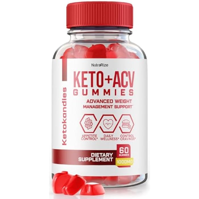 NutraRize KetoKandies Keto+ACV Gummies for Weight Loss, Maximum Strength Supplement, Gomitas Reviews (60 Gummies) - Image 1