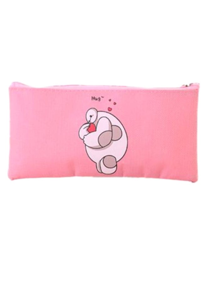 Loquat Baymax Warm Printed Pencil Case Pink/White - Image 1