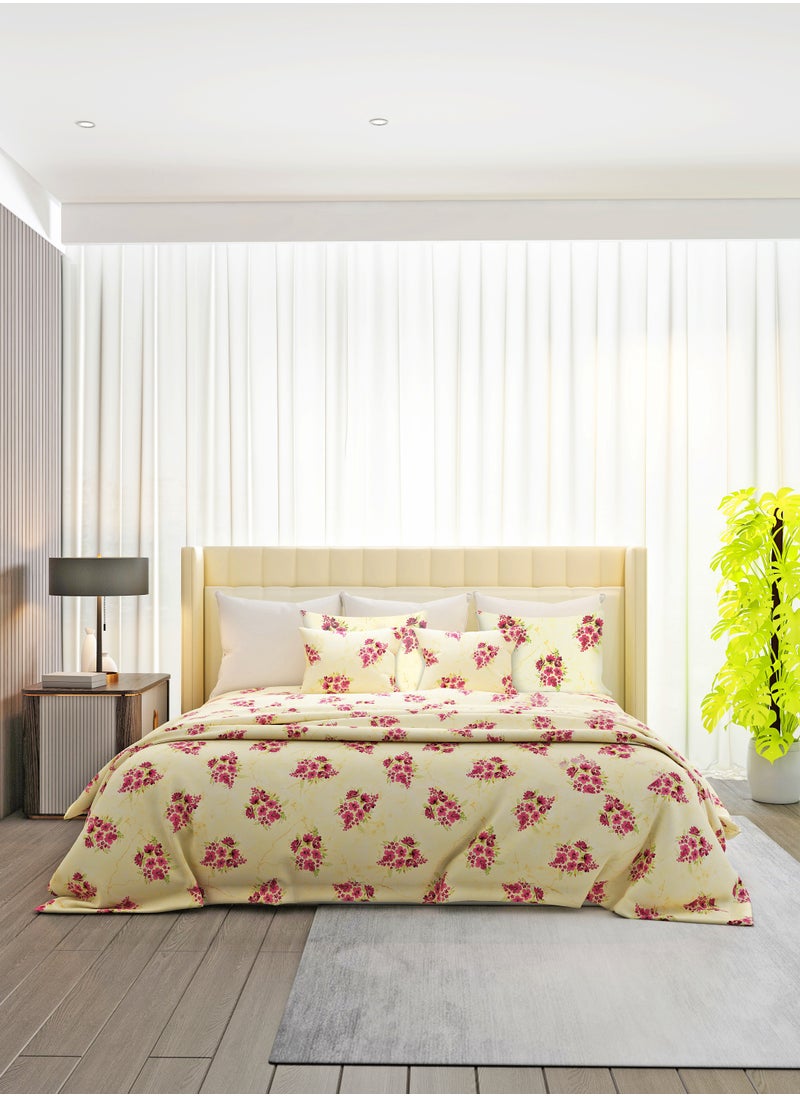 Raymond Raymond Home Queen Flat Sheet Bedsheet 104 Thread Count Luxirious Mercerised 100% Cotton Bedding Printed Pre Shrunk Percale Finish Skin Safe Bed Linen and 2 Pillow Case - Wine (224 * 254 CM)  - Image 4