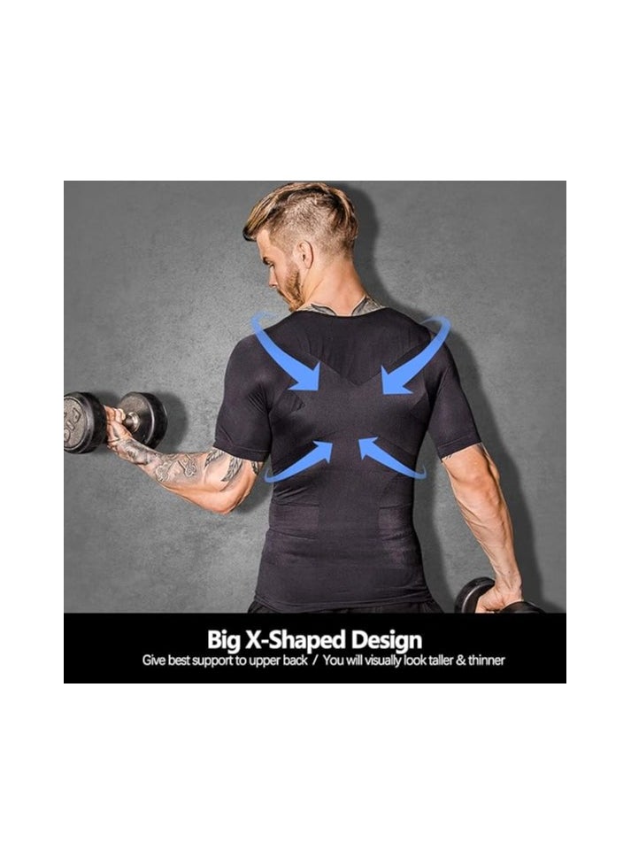 Generic - Ionic Sculpting Undershirt New Mens Shapewear Gynecomastia Compression Shirts - Image 1