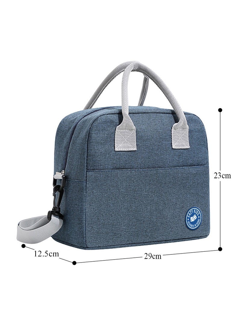 Eazy Kids - Eazy Kids Bento Box wt Insulated Lunch Bag & Cutter Set -Combo - Eat Sleep Game Blue - Image 1