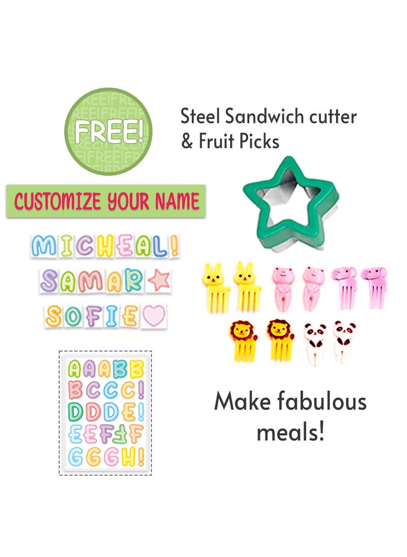 Eazy Kids - Eazy Kids Bento Box wt Insulated Lunch Bag & Cutter Set -Combo - Eat Sleep Game Blue - Image 1