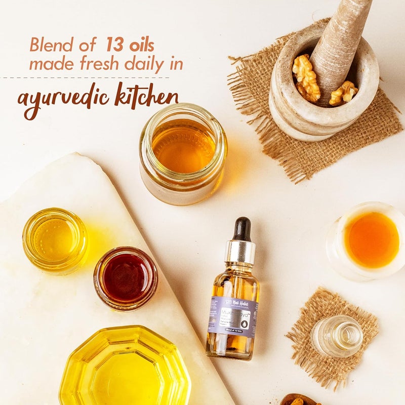 Nat Habit Nat Habit Lotus Marula Mukhalaya Face Oil For Women Night Healing Skin Repair with Blend of 13 Cold Pressed Oils Natural Face Care15ml  - Image 3