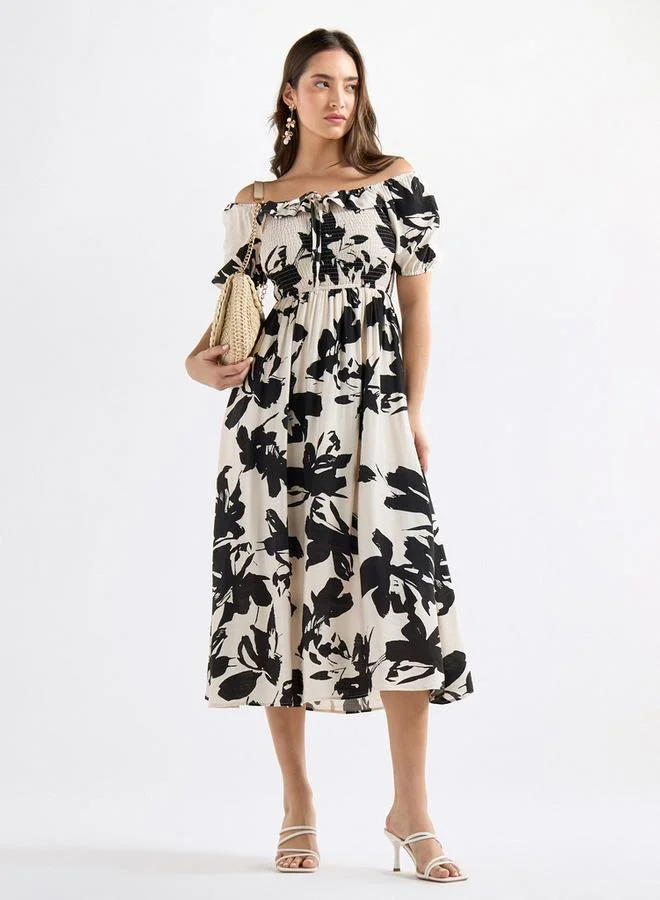 Splash FAV Floral Print Midi Dress