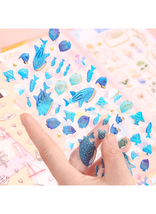 HELPS New Dream Drop Glue Crystal Stickers Gilded Transparent Three-dimensional Decorative Hand Account Mobile Phone Stickers Material Hand Account Stickers - Image 2