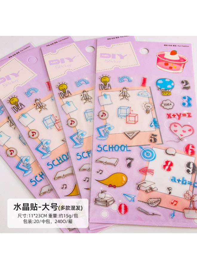 HELPS New Dream Drop Glue Crystal Stickers Gilded Transparent Three-dimensional Decorative Hand Account Mobile Phone Stickers Material Hand Account Stickers - Image 1