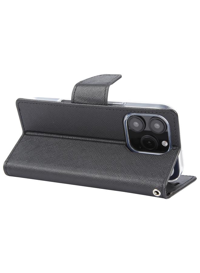 GOOSPERY Case For iPhone 16 Pro FANCY DIARY Cross Texture Leather Phone Case - Image 3