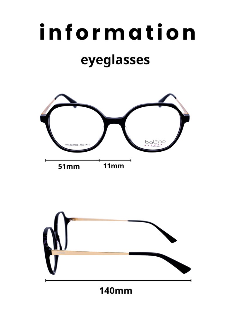 Baleno Round Frame Eyeglasses with High-Quality Lenses - Stylish & Durable Prescription Glasses - Image 2