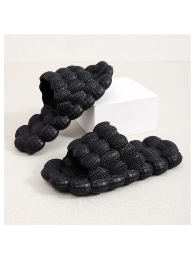 Unisex Bubble Slides Slippers,Funny Lychee Non-slip Flat Slippers For Men And Women,Shower Bath Slippers,Soft Pillow Slide Slippers,Thicken Cushioned Slippers For Bathroom Bedroom Beach Pool,Comfy Slippers  - Image 2