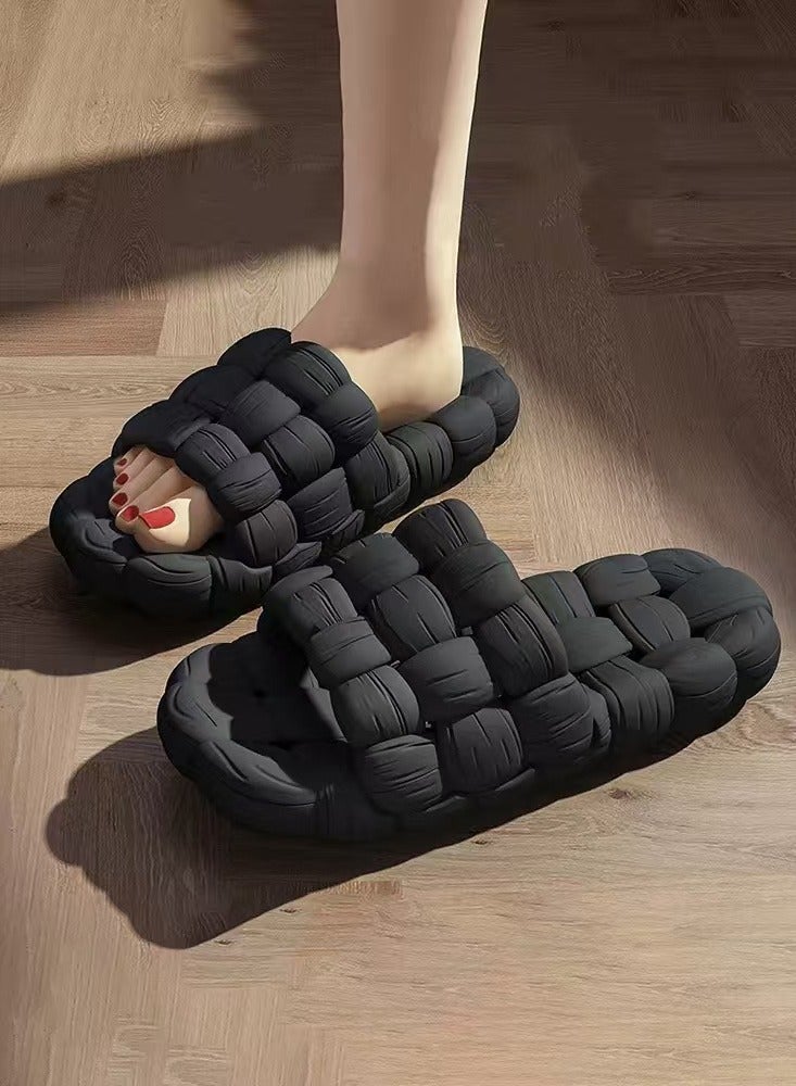 Unisex Bubble Slides Slippers,Funny Lychee Non-slip Flat Slippers For Men And Women,Shower Bath Slippers,Soft Pillow Slide Slippers,Thicken Cushioned Slippers For Bathroom Bedroom Beach Pool,Comfy Slippers  - Image 1