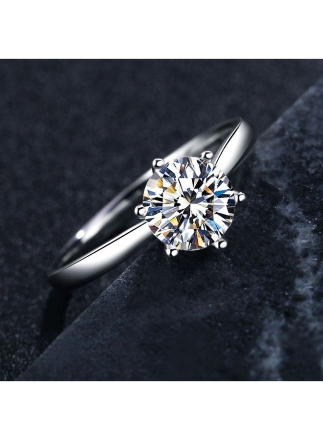 Field 2 Carat wedding ring,engagement ring,Moissanite ring,Thickened 24K gold platend, fade-resistant.，925 Rhodium Plated ,Adjustable Size , Luxury Gift Box , D Color VVS1 Clarity - Image 2
