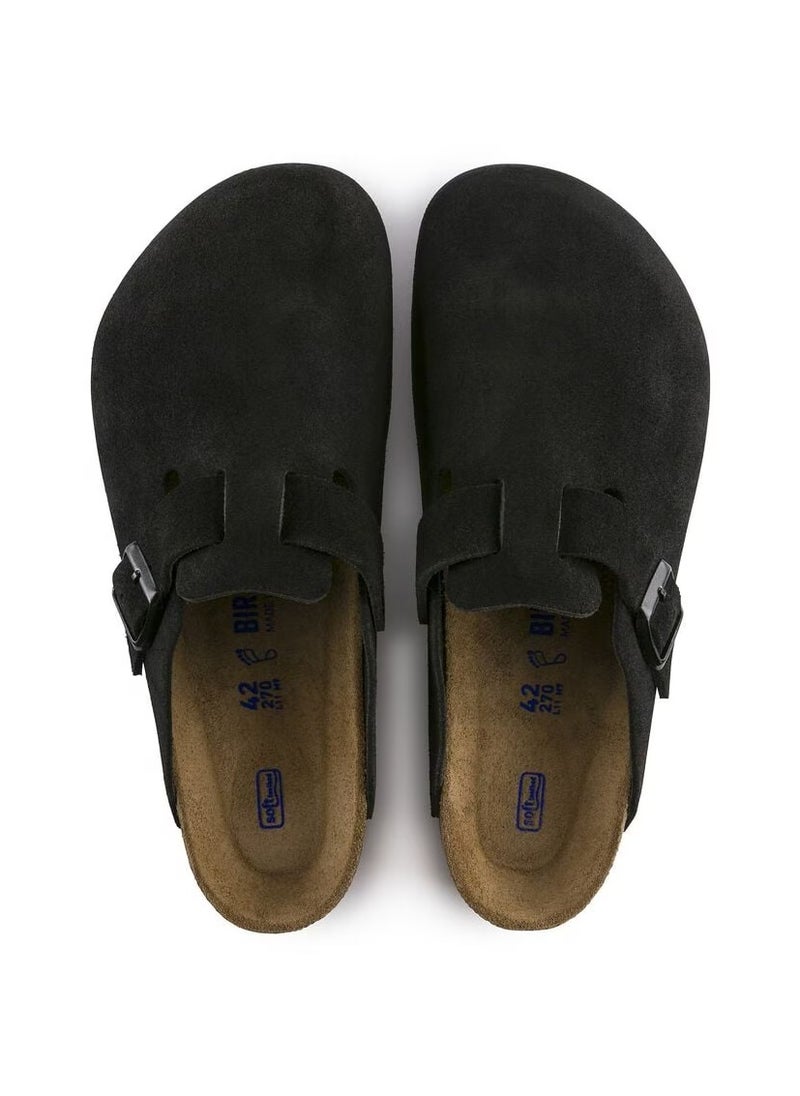 BIRKENSTOCK Boston Soft Footbed Suede Leather - Black  - Image 4