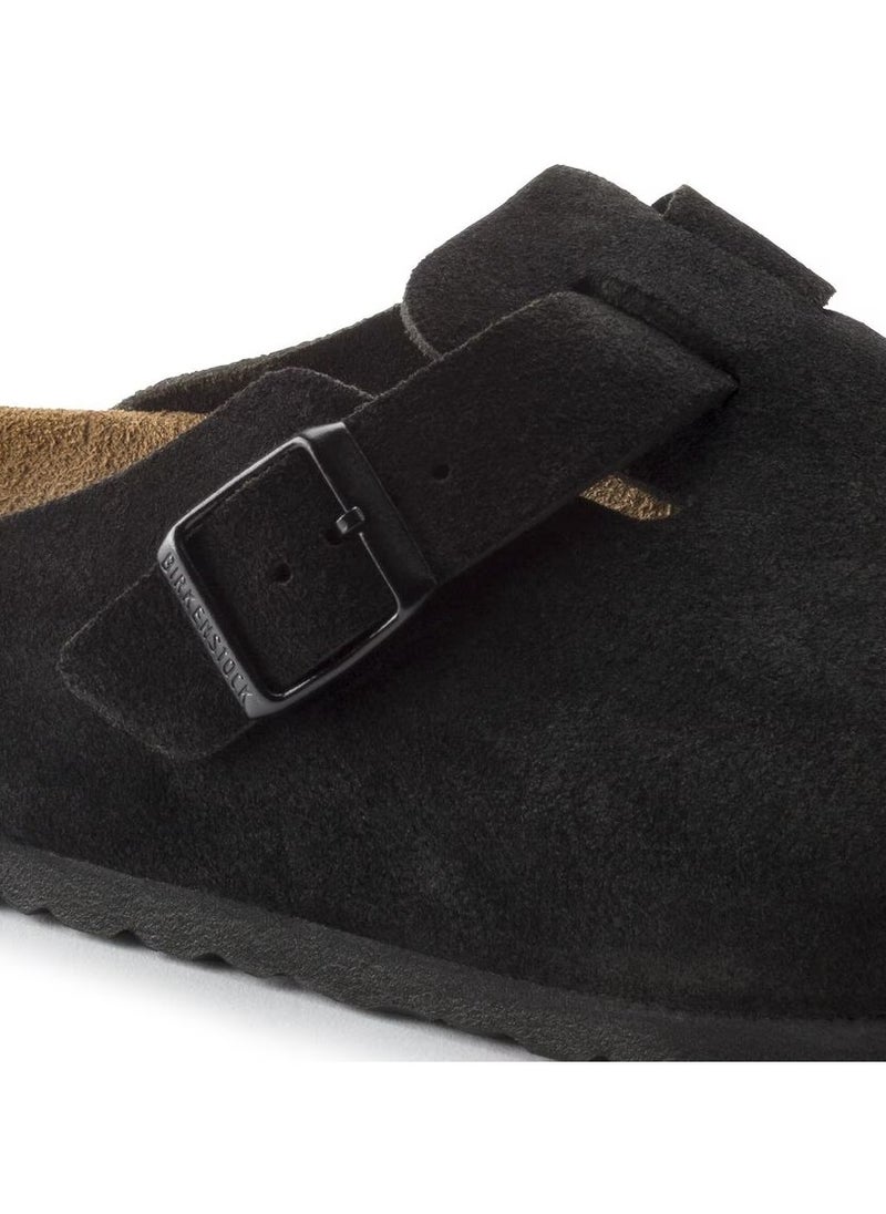 BIRKENSTOCK Boston Soft Footbed Suede Leather - Black  - Image 5