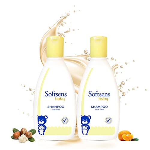 Softsens Baby Tear-Free Shampoo 200ml (Pack of 2 x 200ml) | Enriched with Castor Oil | Ultra-Mild,Dermatologically, Hypoallergenic, Paraben & Sulfate-Free Formula for Babies - Image 1
