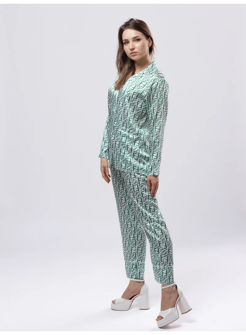 Fashonara  F&F Design 2 Piece Shirt and Pants Set for Women | Best Price UAE