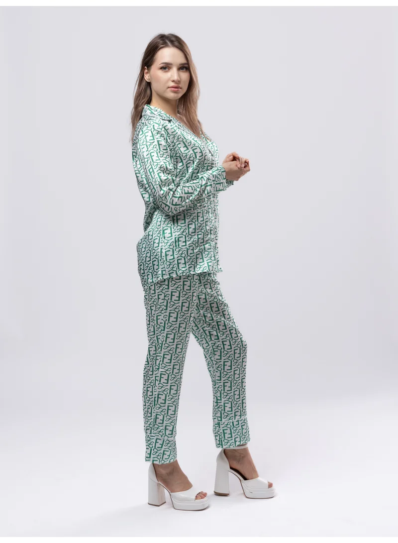 Fashonara  F&F Design 2 Piece Shirt and Pants Set for Women | Best Price UAE