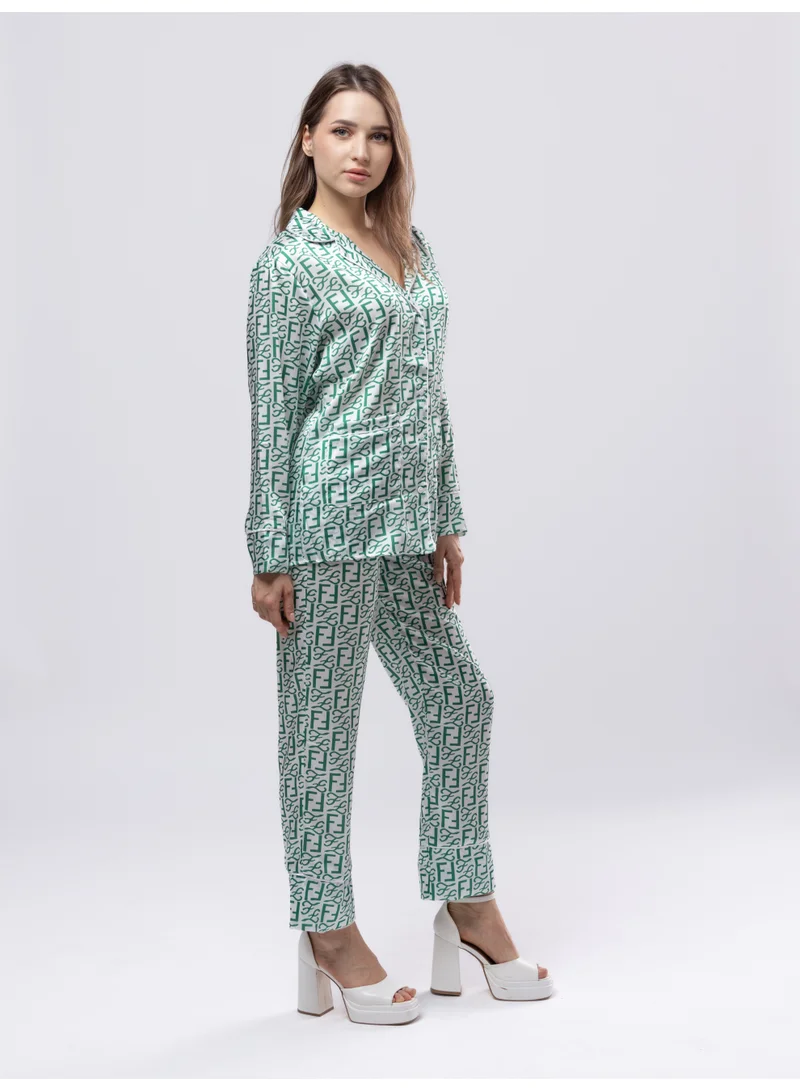 Fashonara  F&F Design 2 Piece Shirt and Pants Set for Women | Best Price UAE