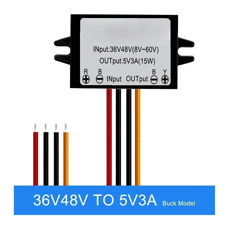 36V48V To 5V 3A DC DC Step Down Buck Converter Power Supply Module 8 40V To 5V - Image 2