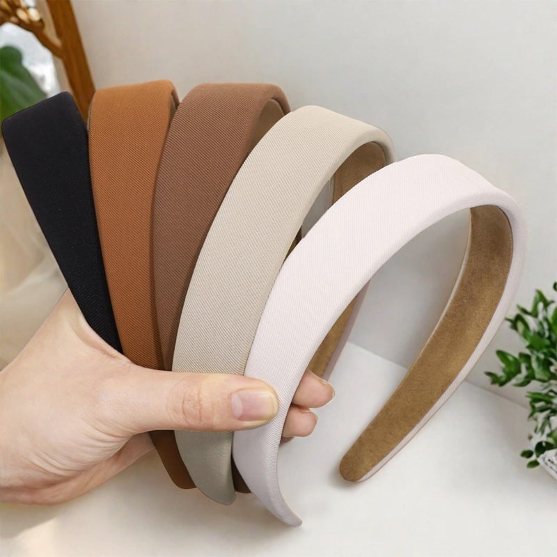 obeoby Trendy Headbands for Vintage Inspired Sundresses, Wide Headband Non Slip Hair Bands Hair Accessories for Mother's Day Gift(5Pcs) - Image 1