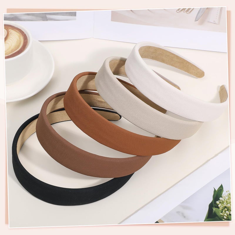 obeoby Trendy Headbands for Vintage Inspired Sundresses, Wide Headband Non Slip Hair Bands Hair Accessories for Mother's Day Gift(5Pcs) - Image 4