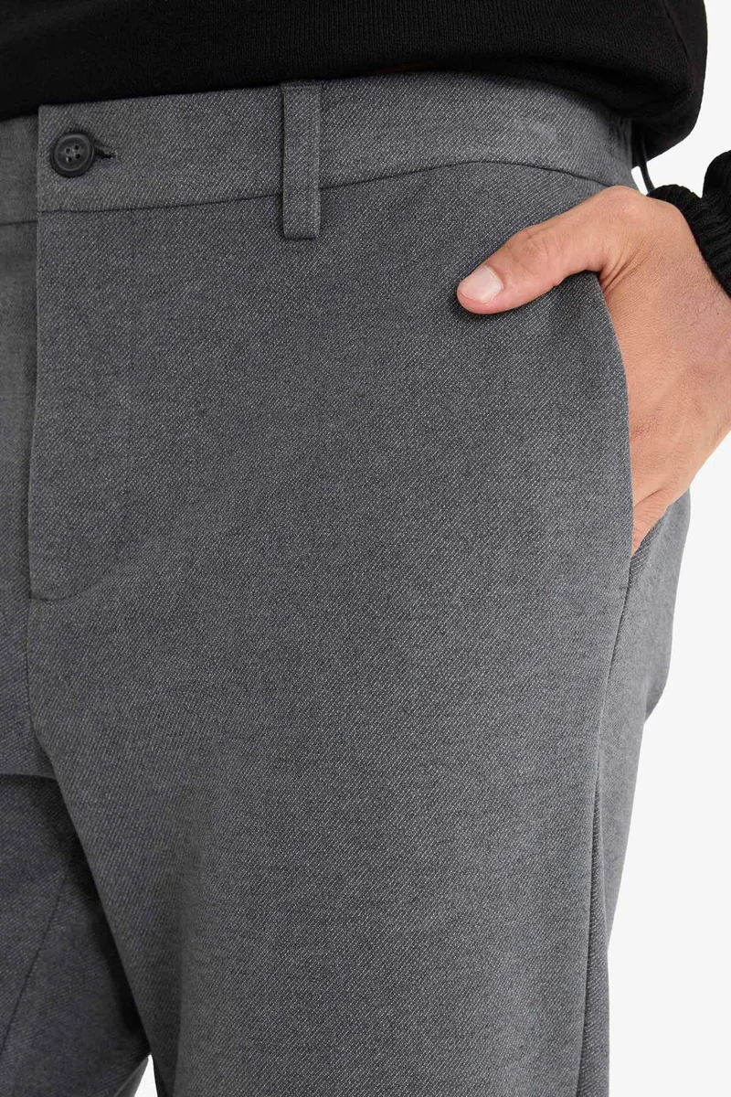 Defacto  Tailored Regular Fit Straight Leg Trousers for Men | Best Price UAE