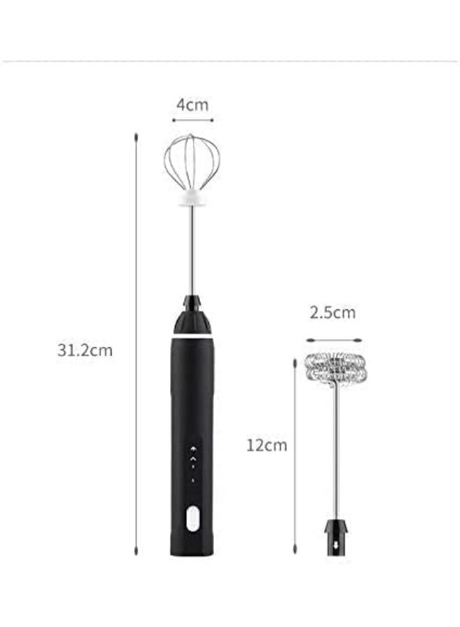 2-in-1 Rechargeable Handheld Electric Milk Frother & Egg Whisk - Coffee Foam Maker for Latte, Cappuccino & Matcha - Image 4