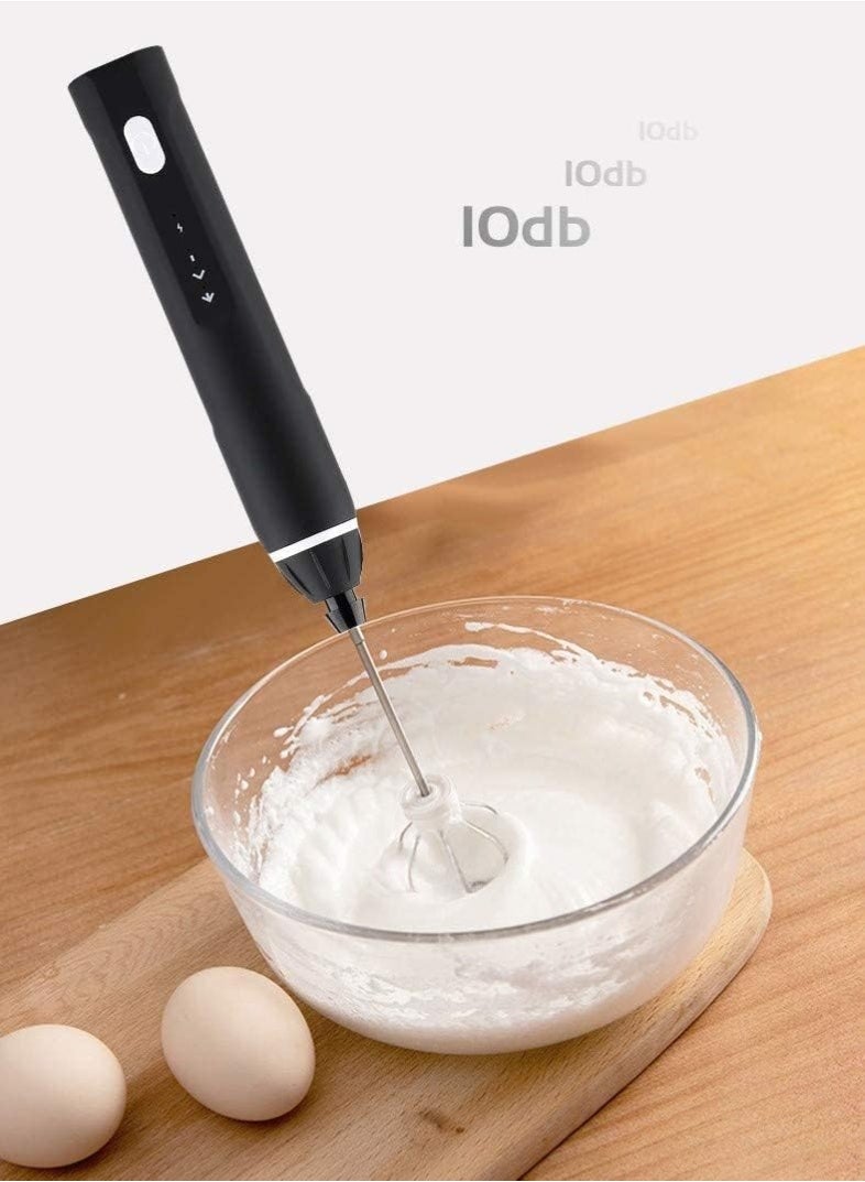 2-in-1 Rechargeable Handheld Electric Milk Frother & Egg Whisk - Coffee Foam Maker for Latte, Cappuccino & Matcha - Image 3