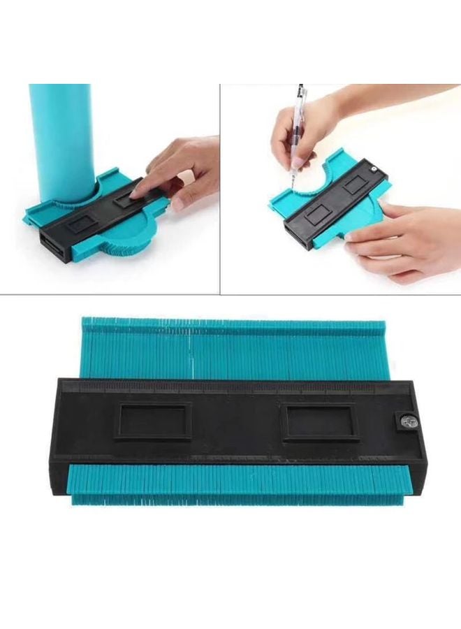 Blue Contour Gauge 12cm Form Fitting Ruler for Woodworking Irregular Shape Measuring Tool - Image 3