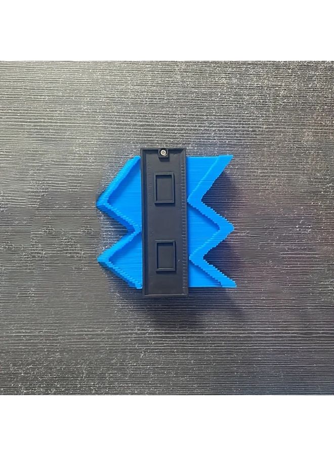 Blue Contour Gauge 12cm Form Fitting Ruler for Woodworking Irregular Shape Measuring Tool - Image 1