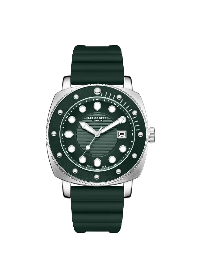 Lee Cooper Men's Silicone Analog Watch LC08193.375 - 43 mm