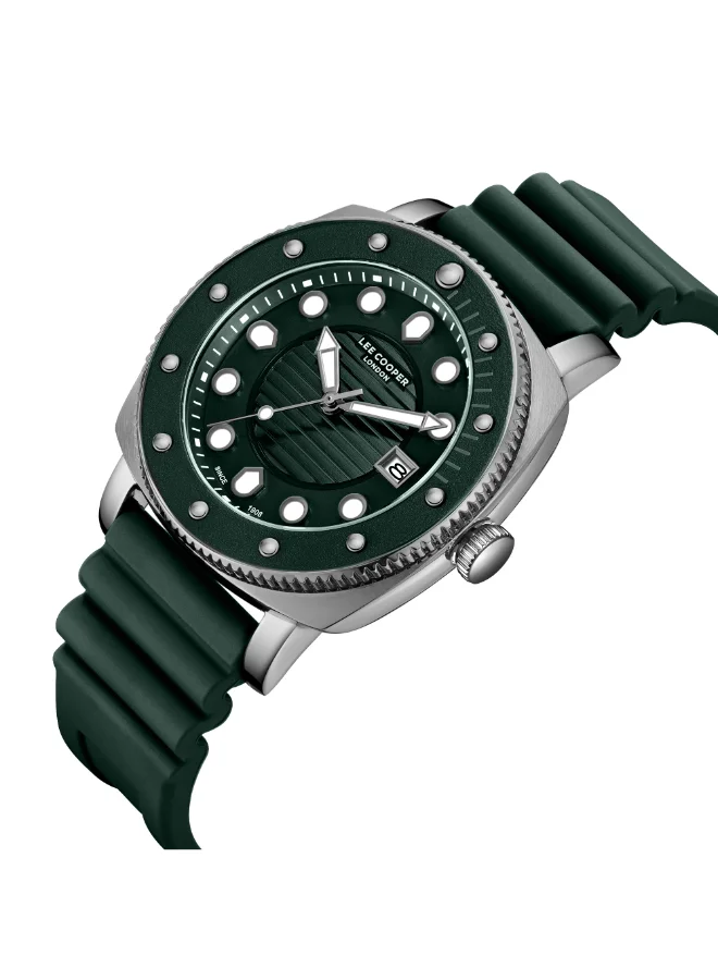Lee Cooper Men's Silicone Analog Watch LC08193.375 - 43 mm