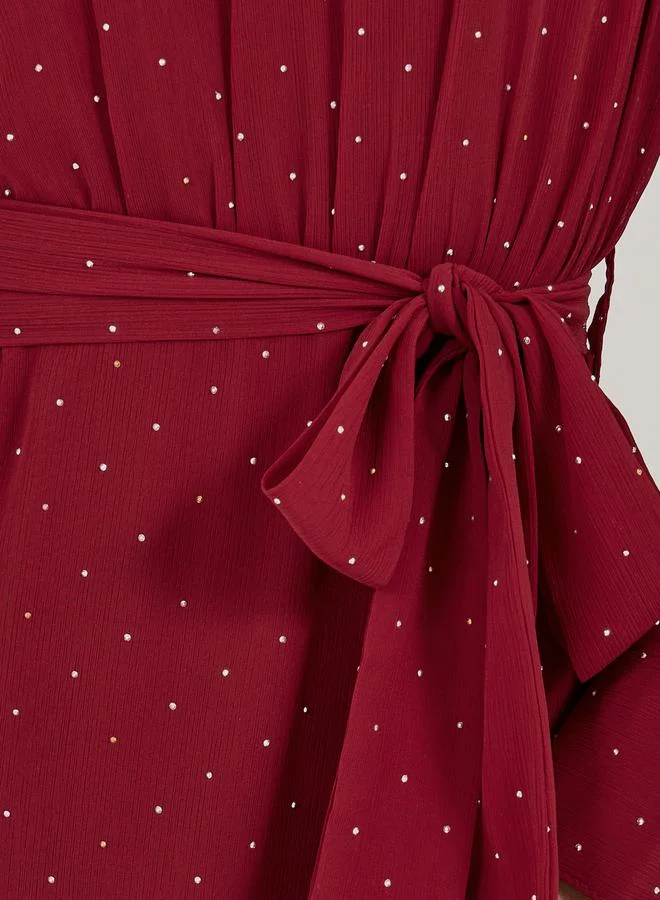 Styli Polka Dot Maxi Dress
