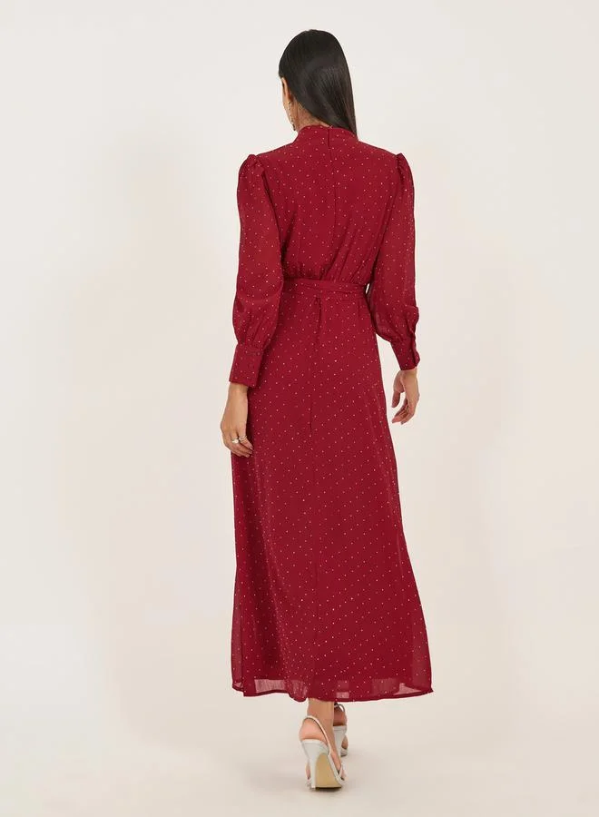 Styli Polka Dot Maxi Dress