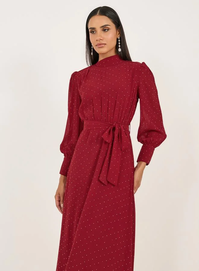 Styli Polka Dot Maxi Dress