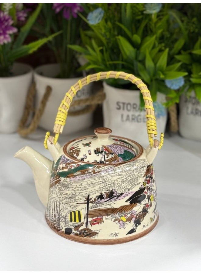 500ml Porcelain Teapot with Handle – Assorted Designs - Image 5