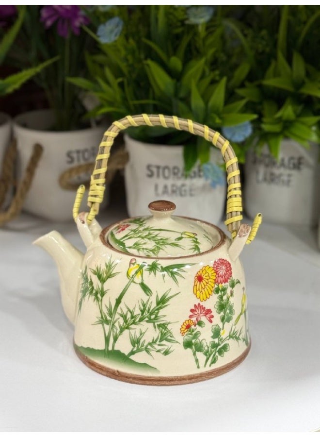 500ml Porcelain Teapot with Handle – Assorted Designs - Image 3