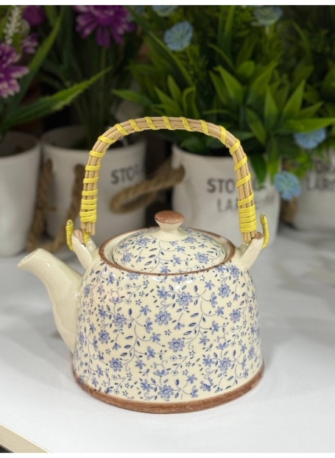 500ml Porcelain Teapot with Handle – Assorted Designs - Image 2
