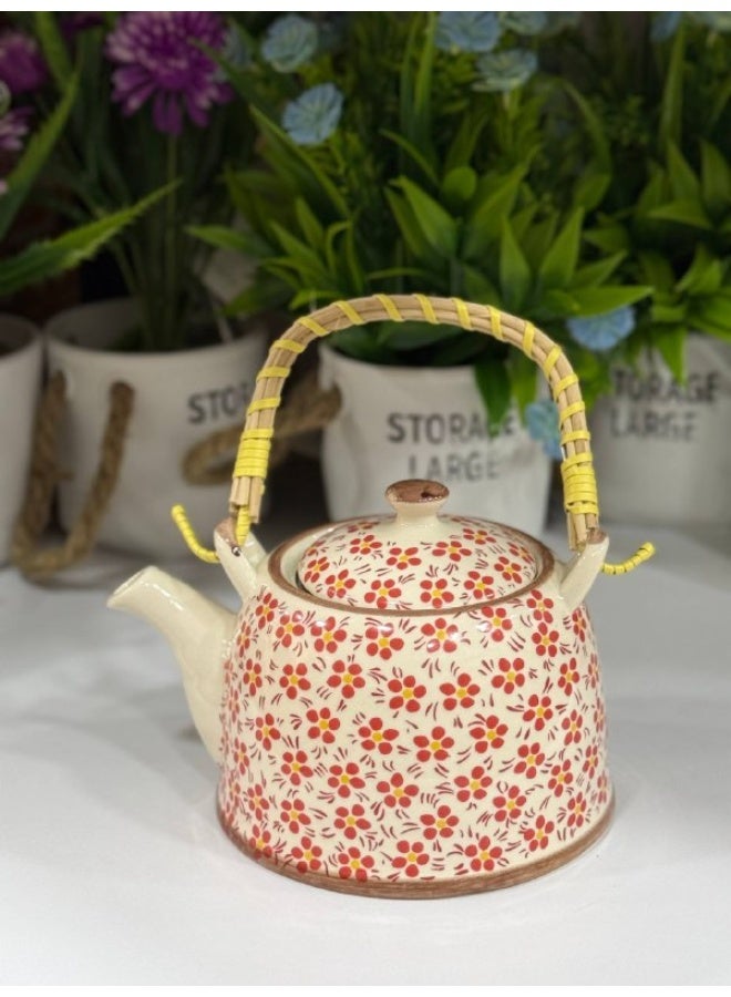 500ml Porcelain Teapot with Handle – Assorted Designs - Image 1